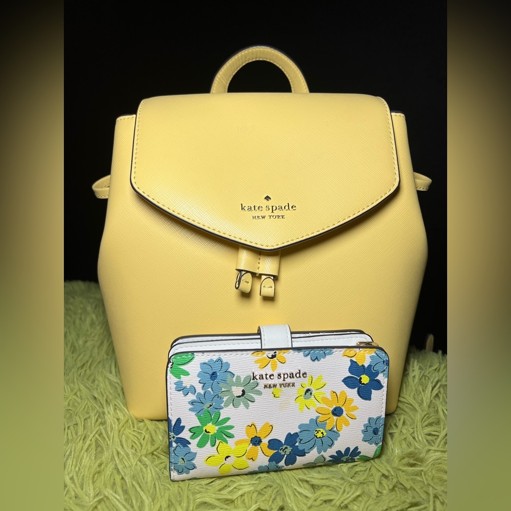 Kate Spade Floral Medley Bifold Wallet and Kate Spade Kristi Flap Backpack